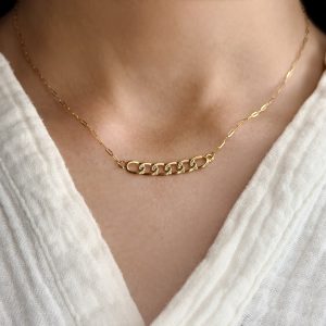 گردنبند تیکه کارتیر زنجیر هرمس