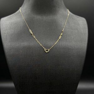 گردنبند طلا قلب تو خالی لوکس