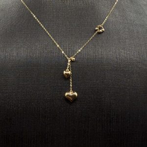 گردنبند طلا قلب شرابه لوکس