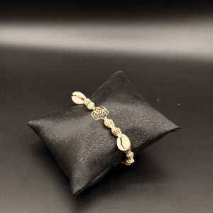 دستبند طلا گل لیزری